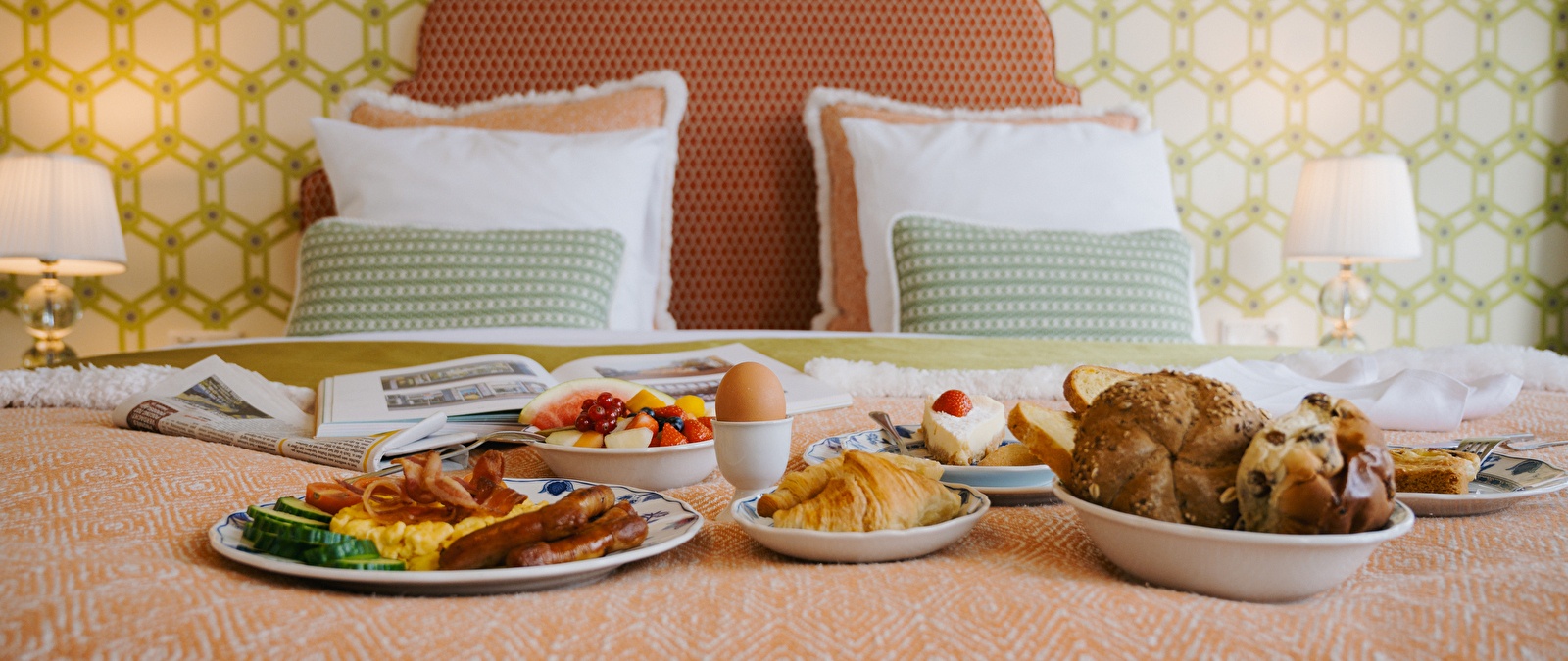 Breakfast in the room with a canal view